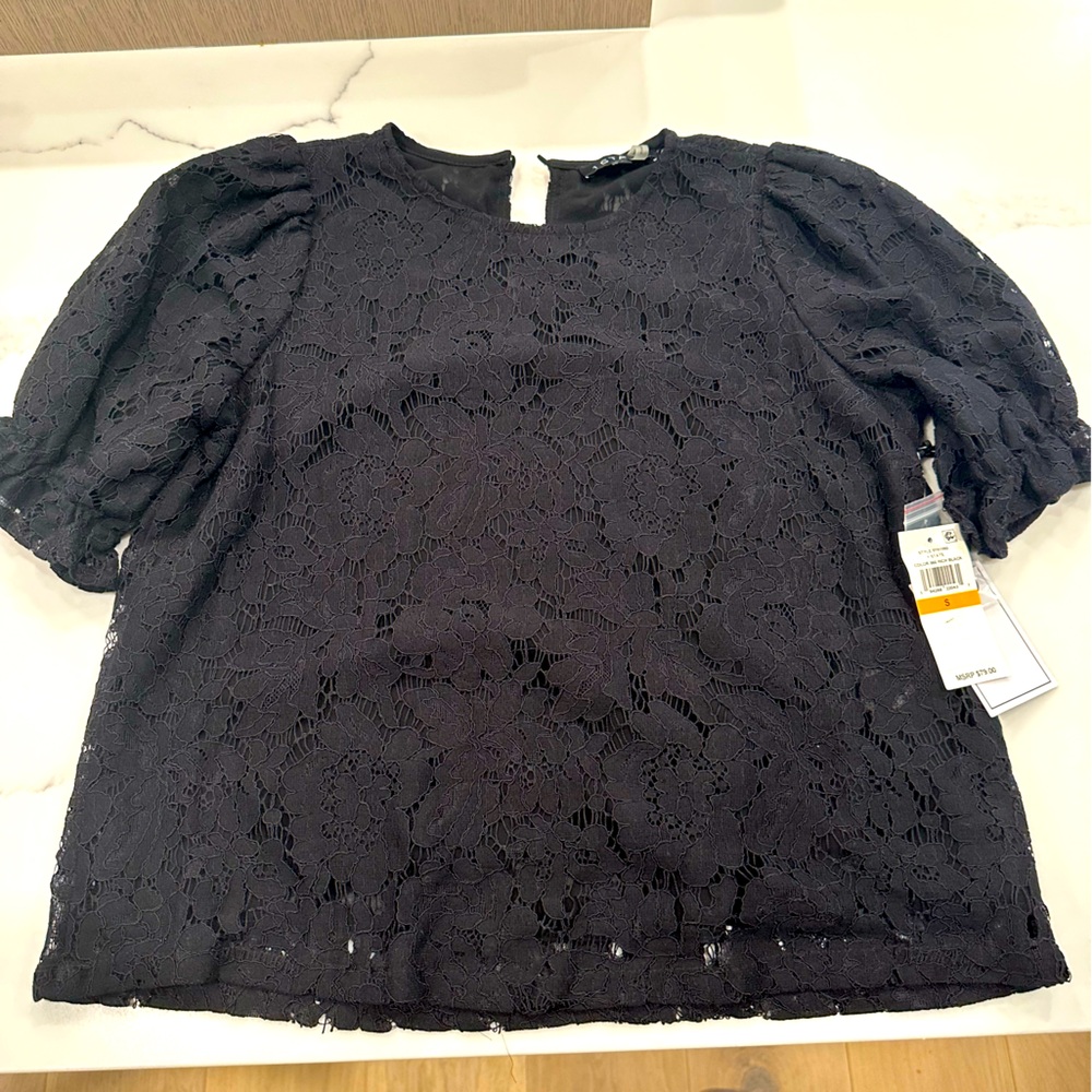 Black Lacy Top